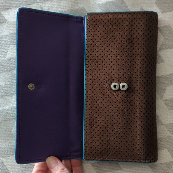 Brown and Purple Cloth Wallet - Picture 6 of 9